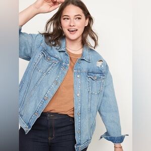 Old Navy Boyfriend distressed Jean jacket